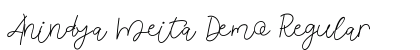 Anindya Meita Demo Regular Font Preview