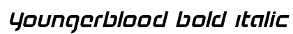 Youngerblood Bold Italic Bold Italic Font Preview