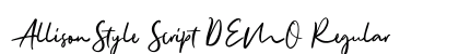 AllisonStyle Script DEMO Regular Font Preview