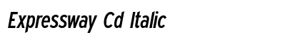 Expressway Cd Italic Font Preview
