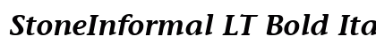 StoneInformal LT Bold Italic preview