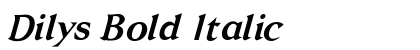 Dilys Bold Italic Font Preview