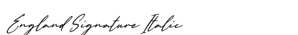 England Signature Italic Font Preview