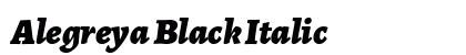 Alegreya Black Italic preview