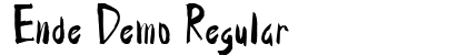 Ende Demo Regular preview Ende Demo Regular preview