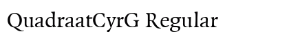 QuadraatCyrG Regular Font QuadraatCyrG Regular Font Preview