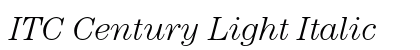 ITC Century Light Italic preview ITC Century Light Italic preview