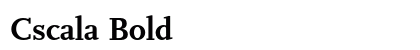 Cscala Bold Font Preview