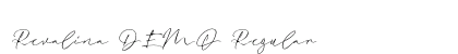 Revalina DEMO Regular Font Preview