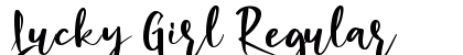 Lucky Girl Regular Font Preview