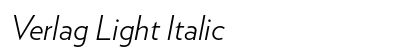 Verlag Light Italic preview