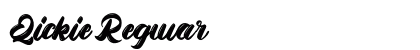Qickie Regular Font Preview