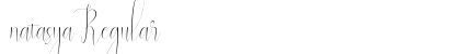 natasya Regular Font Preview