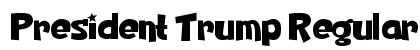 President Trump Regular Font Preview