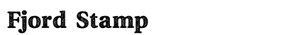 Fjord Stamp Font Preview