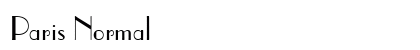 Paris Normal Font Preview Paris Normal Font Preview