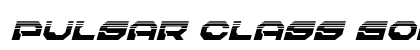 Pulsar Class Solid Halftone Italic Italic
