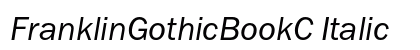 FranklinGothicBookC Italic Font Preview