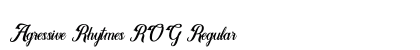 Agressive Rhytmes ROG Regular Font Preview