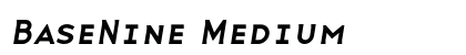 BaseNine Medium Font Preview