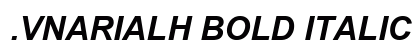 .VnArialH Bold Italic Font Preview