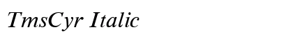 TmsCyr Italic preview