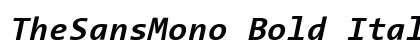 TheSansMono Bold Italic preview TheSansMono Bold Italic preview