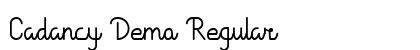 Cadancy Demo Regular Font Preview