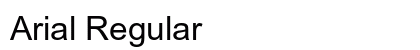 Arial Regular Preview