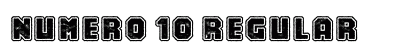 Numero 10 Regular Font Preview