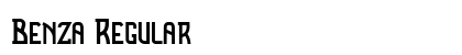 Benza Regular Font Preview
