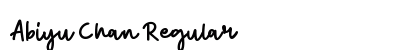 Abiyu Chan Regular Font Preview
