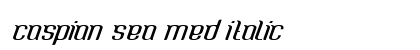 Caspian Sea Med Italic Font Caspian Sea Med Italic Font Preview