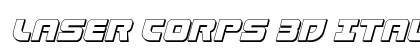 Laser Corps 3D Italic Regular Font Preview