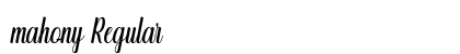 mahony Regular Font Preview