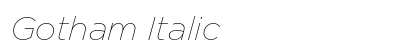 Gotham Italic Preview