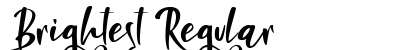 Brightest Regular Font Preview