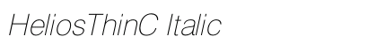HeliosThinC Italic Font Preview