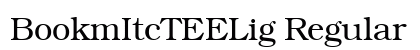 BookmItcTEELig Regular Font Preview