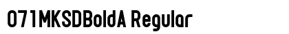 071MKSDBoldA Regular Font Preview