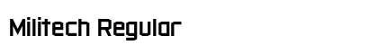 Militech Regular Font Preview
