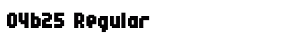 04b25 Regular Font Preview