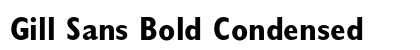 Gill Sans Bold Condensed preview