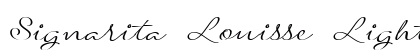 Signarita Louisse Light Font Preview