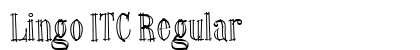 Lingo ITC Regular Font Preview