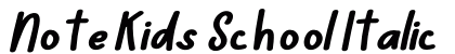 Note Kids School Italic preview Note Kids School Italic preview