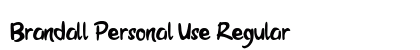 Brandall Personal Use Regular Font Preview