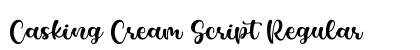 Casking Cream Script Regular Font Preview