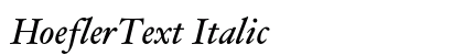 HoeflerText Italic Font HoeflerText Italic Font Preview