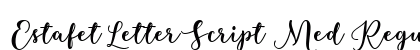 Estafet Letter Script Med Regular Font Preview